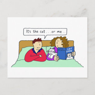Carte Postale Chats et un couple dans l'Humour de relation de li