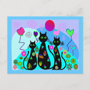 Carte Postale "Chats fantastiques de l'été"