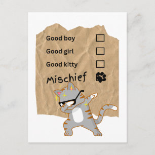 Carte Postale Chats malicieux