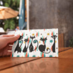 Carte Postale Chats noirs cool moderne du milieu du siècle<br><div class="desc">Cette conception peut être personnalisée dans la zone prévue en changeant la photo et/ou le texte. Ou elle peut être personnalisée en cliquant sur Personnaliser ce modèle, puis en choisissant l'option cliquer pour personnaliser davantage et supprimer ou changer la couleur de l'arrière-plan, ajouter du texte, changer la couleur ou le...</div>