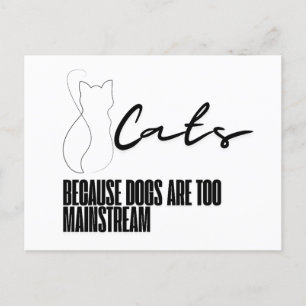 Carte Postale Chats : Parce que les chiens sont trop courants