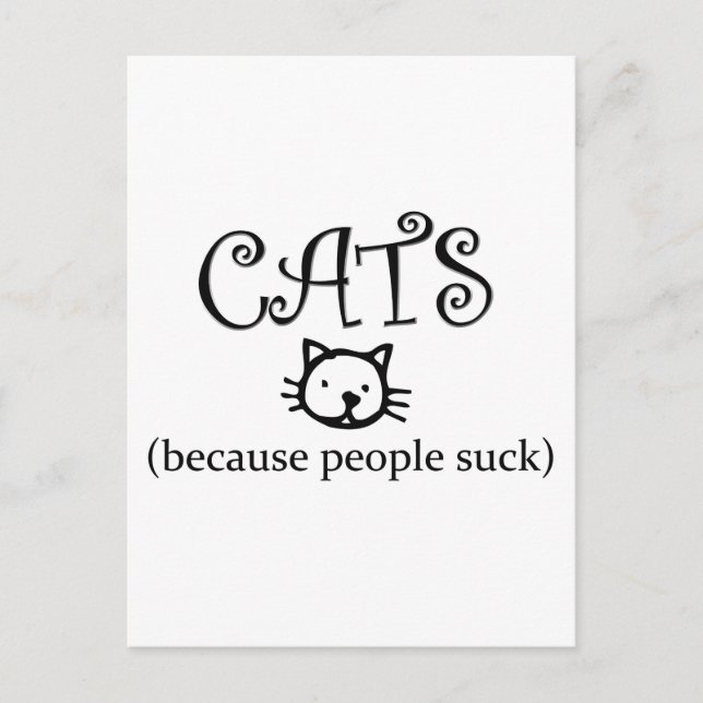 Carte Postale Chats parce que les gens sont nuls (Devant)