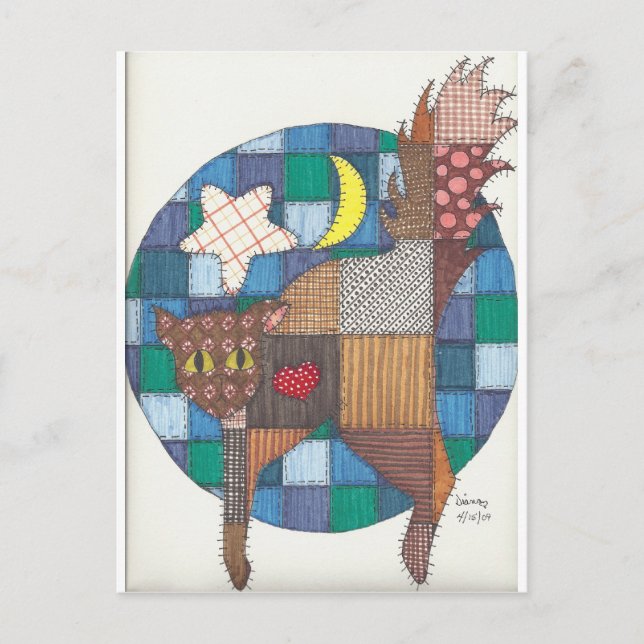 Carte Postale Chats - Plats (Devant)