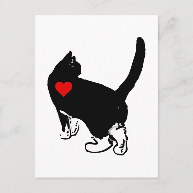 Carte Postale Chats qui montrent de l'amour (Devant)