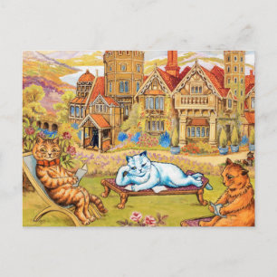 Carte Postale Chats se relaxant dans les jardins de Napsbury by