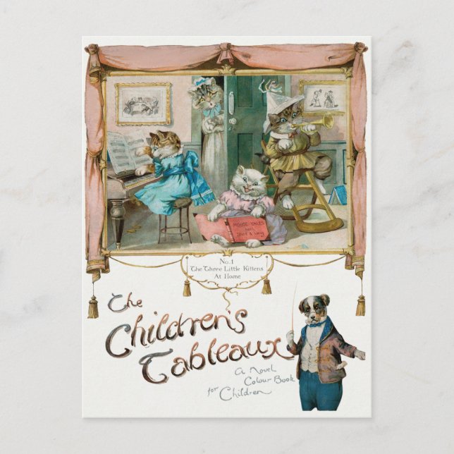 Carte Postale Chats vintages (Devant)