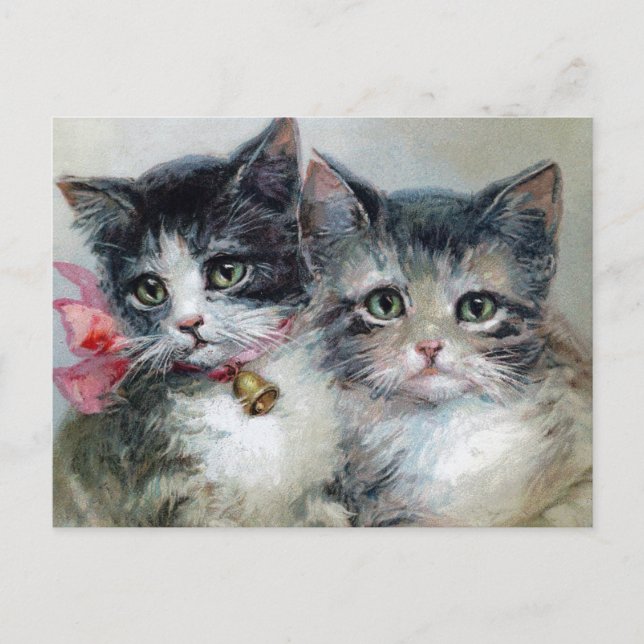 Carte postale Chats vintages (Devant)