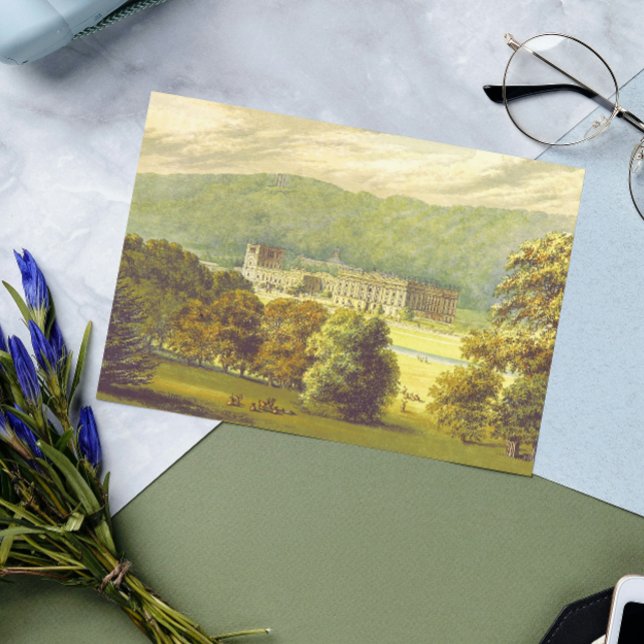 Carte Postale Chatsworth Derbyshire Jane Austen Darcy Pemberly (Créateur téléchargé)