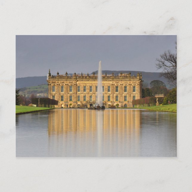Carte postale Chatsworth House Lake Reflections Ro (Devant)