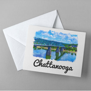 Carte Postale Chattanooga Tennessee Aquarelle