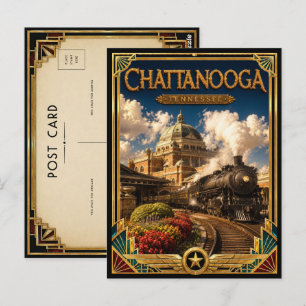 Carte Postale Chattanooga Tennessee Art Déco vintage de l'âge d'