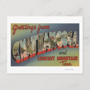 Carte Postale Chattanooga, Tennessee - Scènes de grandes lettres