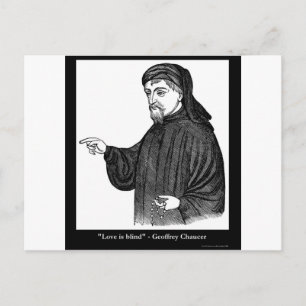Carte Postale Chaucer Love Is Blind Citation T-Shirts Cadeaux PL