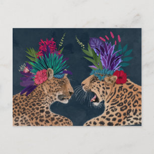Carte Postale Chaud House Leopards   Un couple