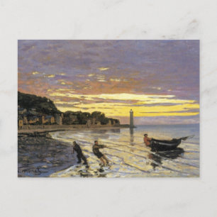 Carte Postale Chauffage d'un bateau, Honfleur