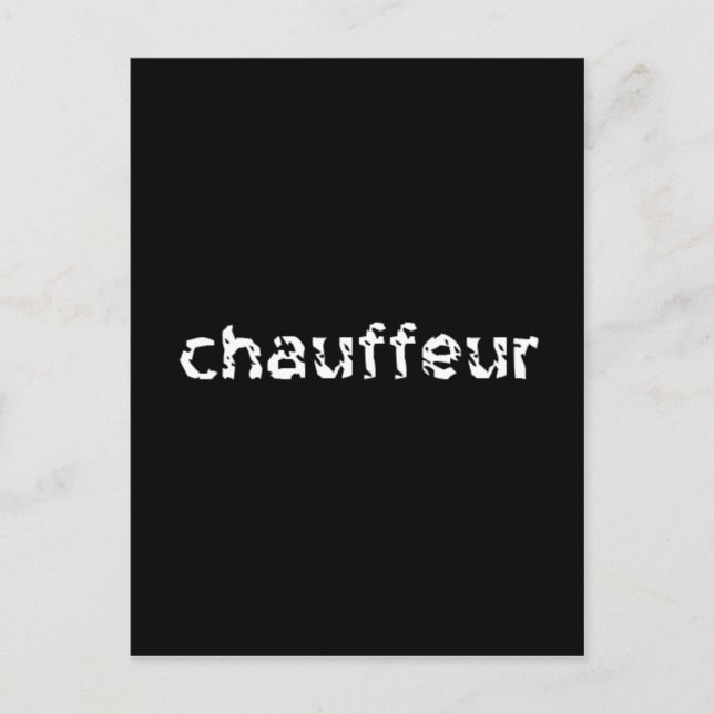 Carte Postale Chauffeur (Devant)