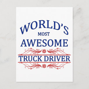 Carte Postale Chauffeur de camion le plus génial au monde