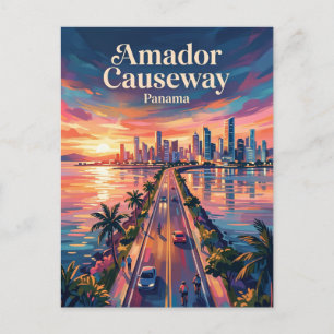 Carte Postale Chaussée d'Amador Panama