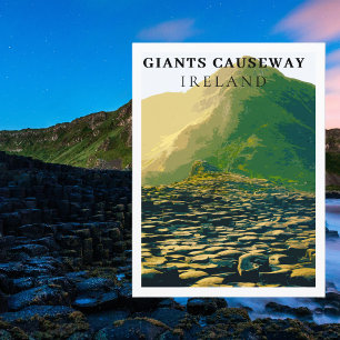 Carte Postale Chaussée des Géants, Antrim Irlande Rétro