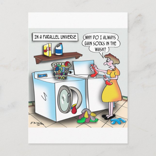 Carte Postale Chaussettes dans un univers parallèle (Devant)