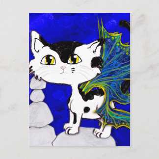 Carte Postale Chaussettes Frixie, Fée Chat