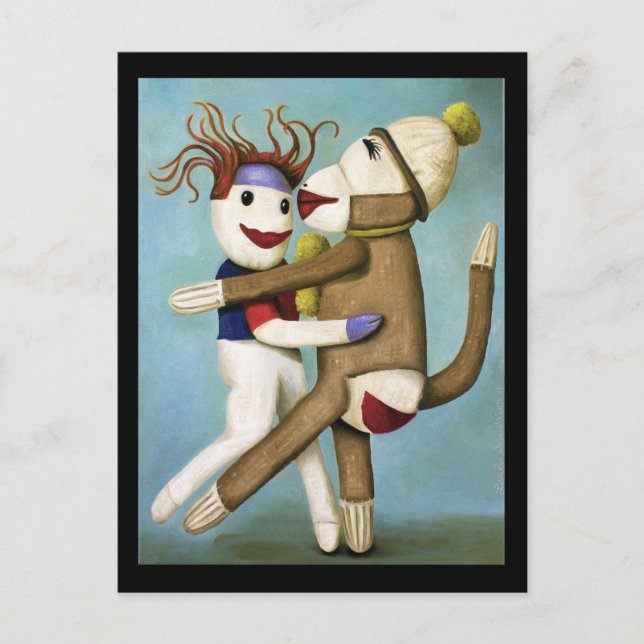 Carte Postale Chaussettes Sale Dansant Le Tango (Devant)