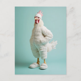 Carte Postale Chaussons Anthropomorphes Cosy De Fer De Poulet