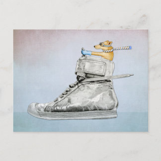 Carte postale Chaussure de conduite de chien