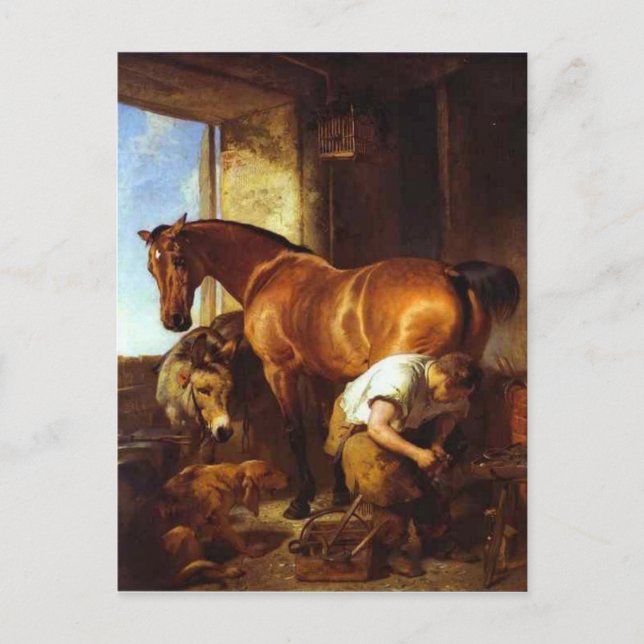 Carte Postale Chaussure par Edwin Henry Landseer (Devant)