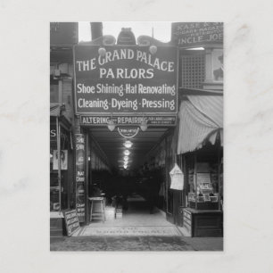 Carte Postale Chaussure Shine Parlor, années 1920