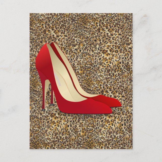 Carte Postale chaussures à talon rouge (Devant)
