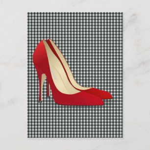 Carte Postale chaussures à talon rouge