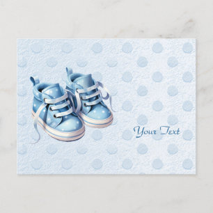 Carte postale Chaussures Bébé Bleu