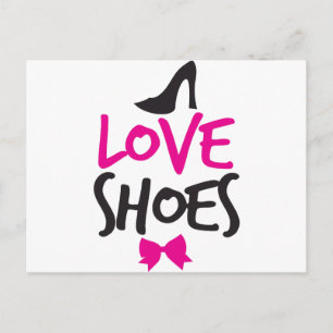 Carte Postale Chaussures d'amour avec petit arc mignon