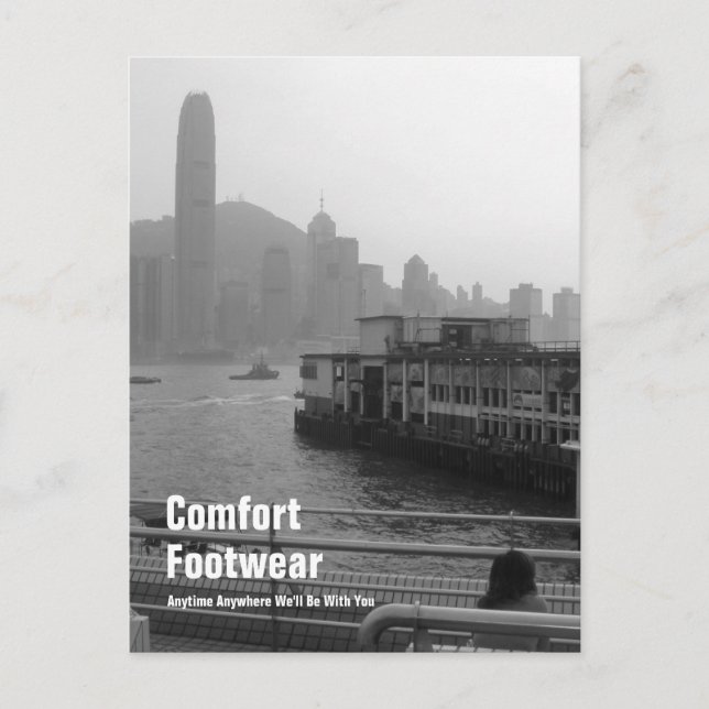 Carte Postale Chaussures de confort à Hong Kong (Devant)