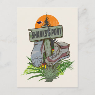 Carte Postale chaussures de randonnée de vieux pony de Shanks