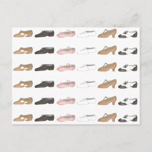 Carte Postale Chaussures de studio de danse Ballet Tap Jazz Acro