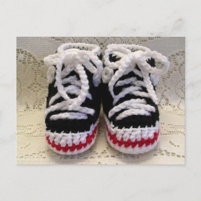 Carte Postale Chaussures de Tennis Bébé Booties (Devant)