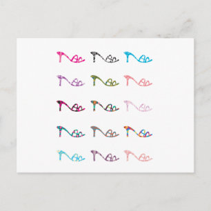 Carte Postale Chaussures motifs