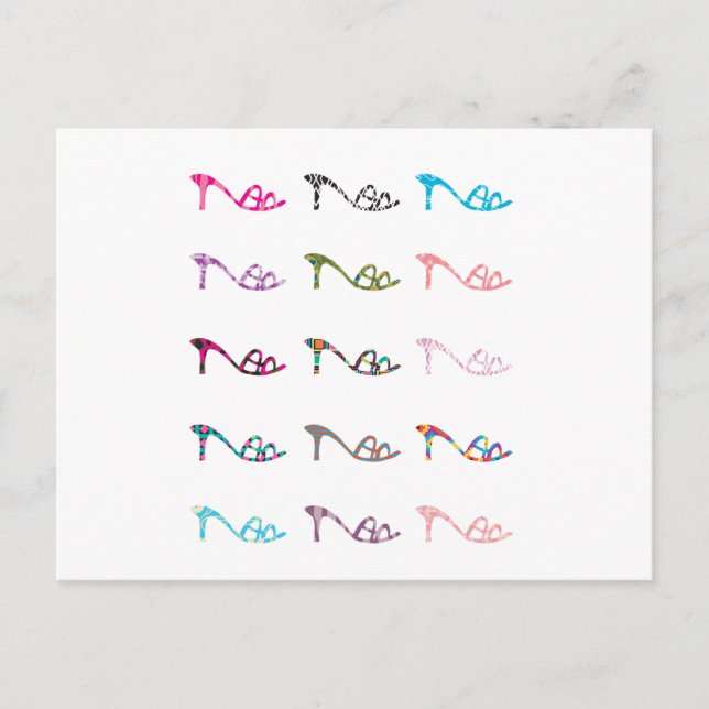 Carte Postale Chaussures motifs (Devant)