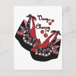 Carte Postale Chaussures RAB Rockabilly Very Cherry