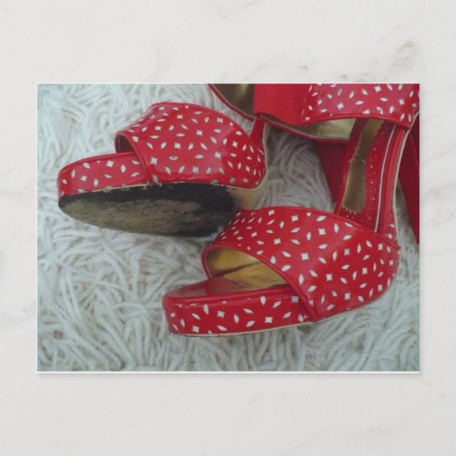 Carte Postale Chaussures rouges (Devant)