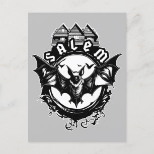 Carte Postale Chauve-Chauve Gothique Et Maison De Sorcière Salem