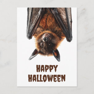 Carte Postale Chauve-souris Mignonne d'Halloween Renard Volant