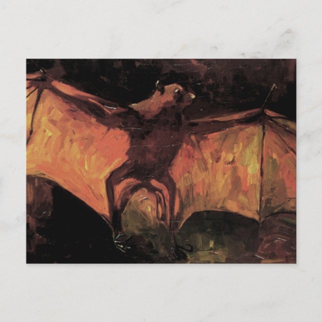 Carte Postale Chauve-souris renard volant par Vincent van Gogh (Devant)