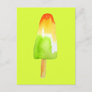 Carte Postale Chaux orange popsicle Été glaces pop art