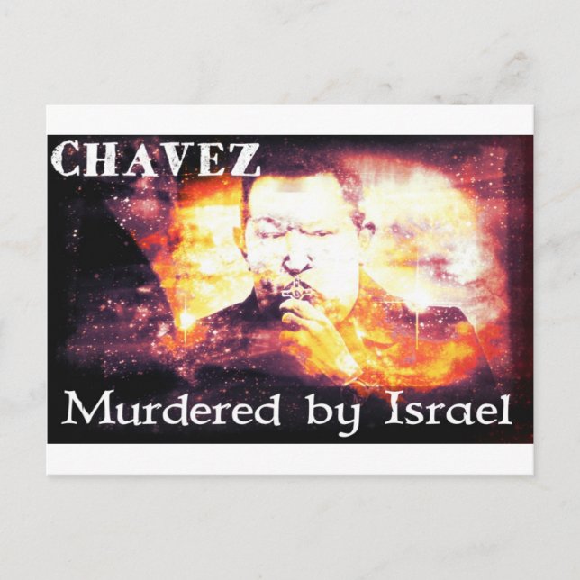 Carte Postale Chávez assassiné par Israël (Devant)