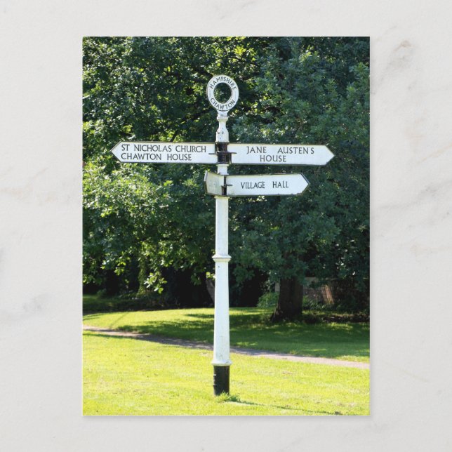 Carte Postale Chawton Signpost Hampshire (Devant)