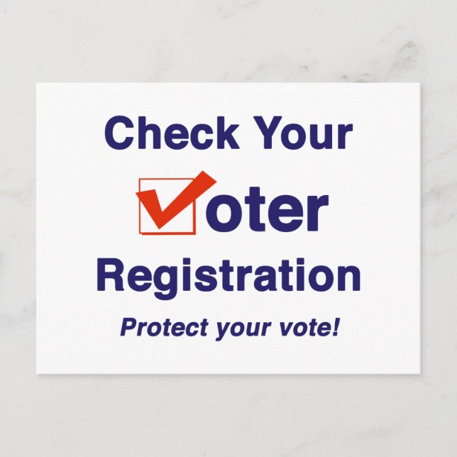 Carte Postale Check Your Voter Registration 2024 Election (Devant)