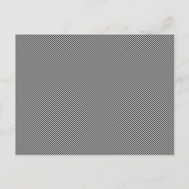 Carte Postale CHECKERBOARD ! (un design motif noir et blanc) ~ (Devant)